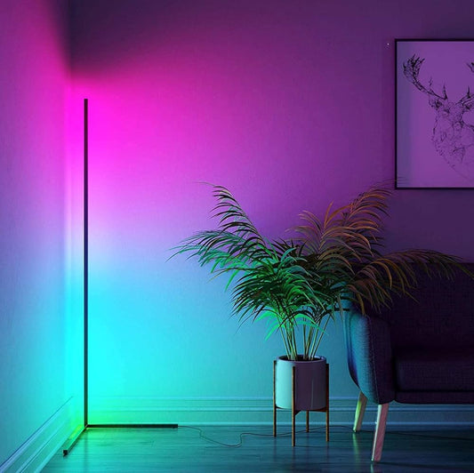 Smart RGB Corner Floor Lamp with Alexa Control