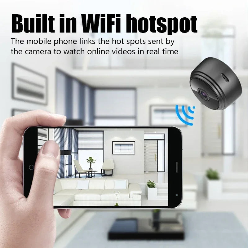 Mini WiFi Security Camera - Wireless Video Recorder for Home Monitoring