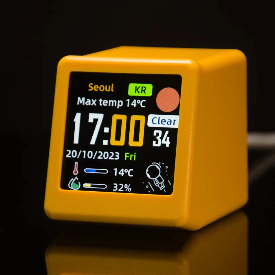 Smart WiFi Weather Station with Animated GIF Display & Alarm Clock