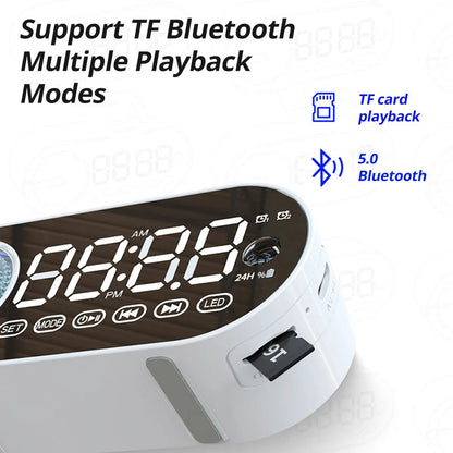 Smart Bluetooth Speaker Clock with RGB Lighting & Digital Display