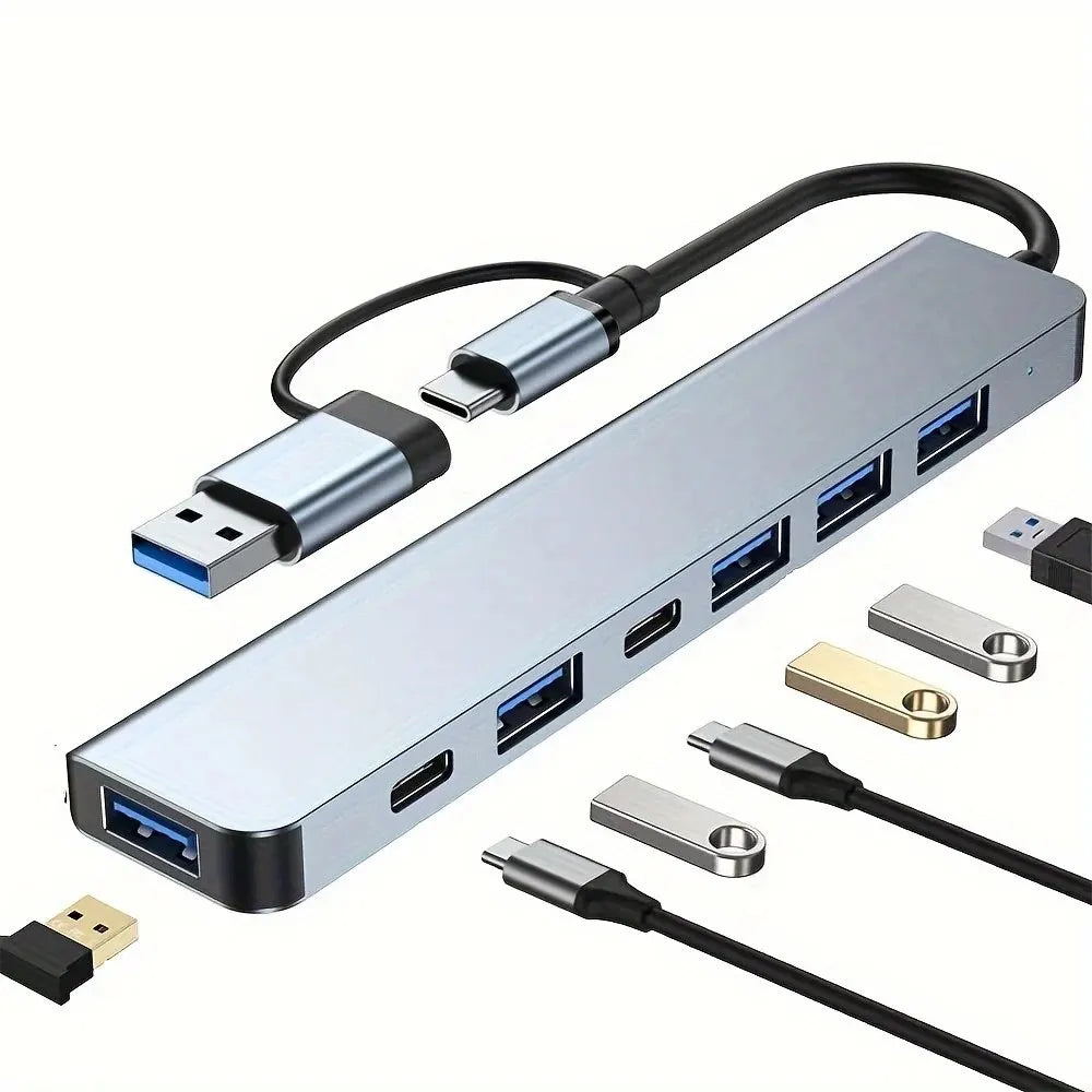 Aluminum USB C Hub 7 in 1 Extender