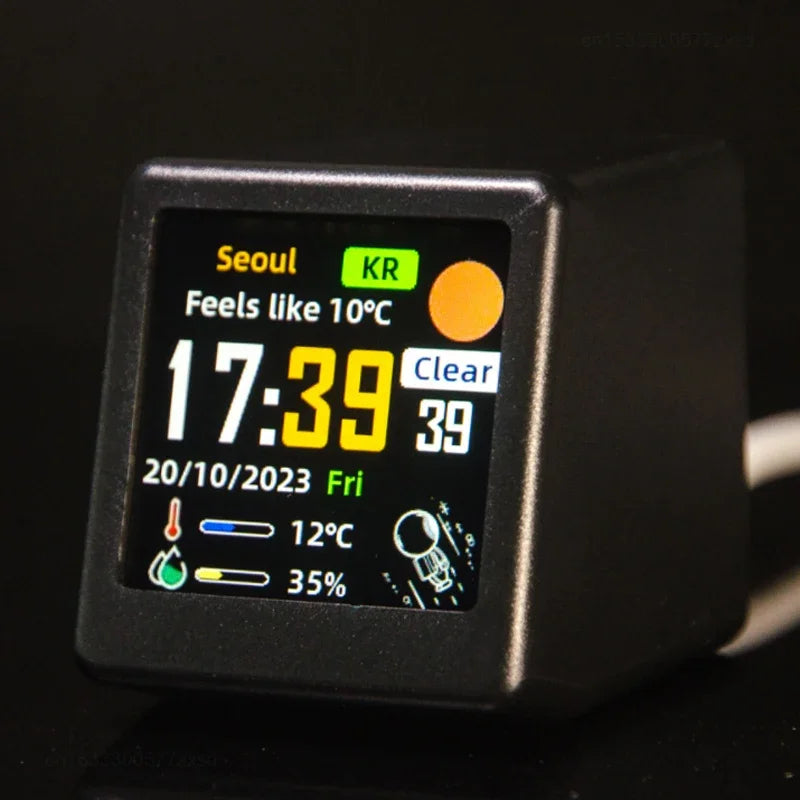 Smart WiFi Weather Station with Animated GIF Display & Alarm Clock