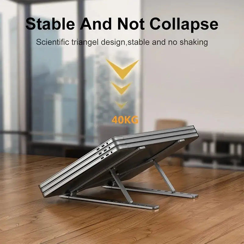 Portable Aluminum Laptop Stand – Foldable & Lightweight