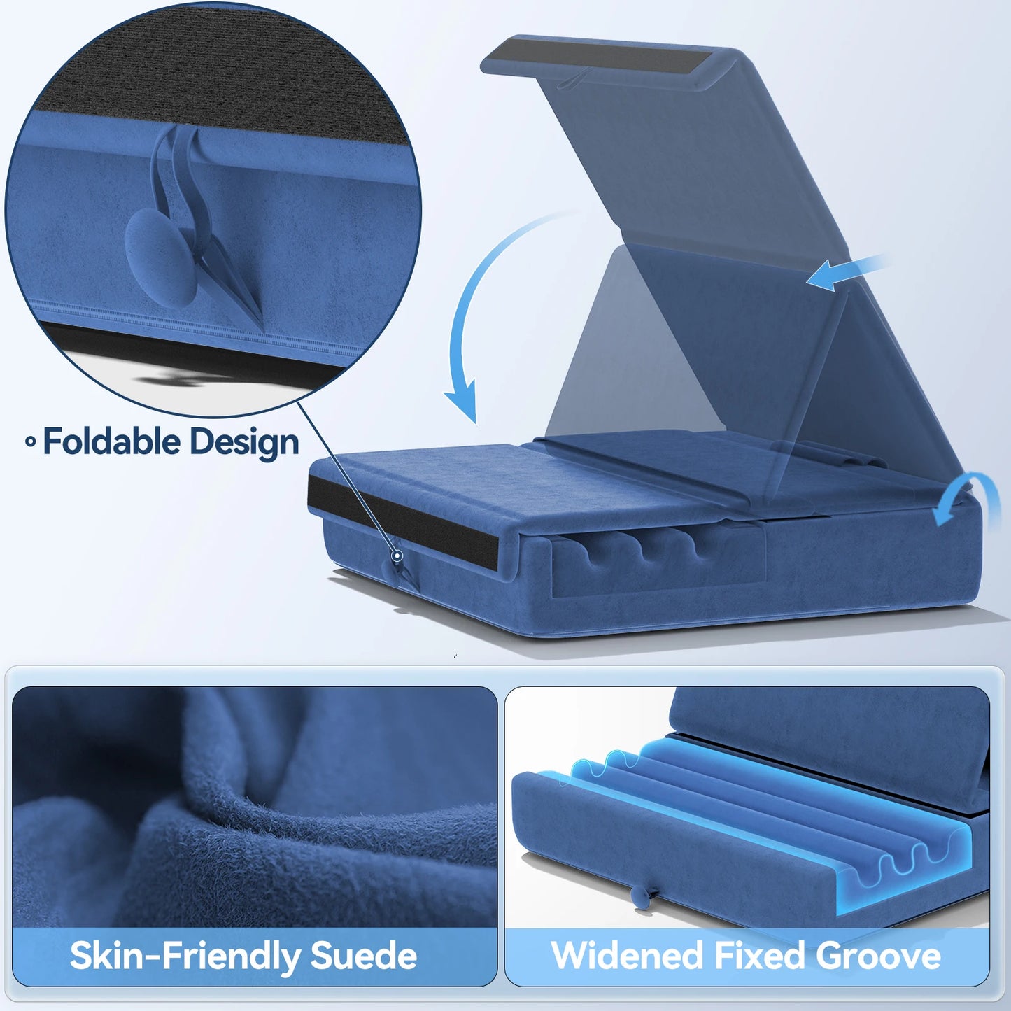 Foldable Tablet Pillow Stand – Adjustable Lap & Desk Holder