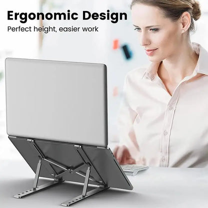 Portable Aluminum Laptop Stand – Foldable & Lightweight