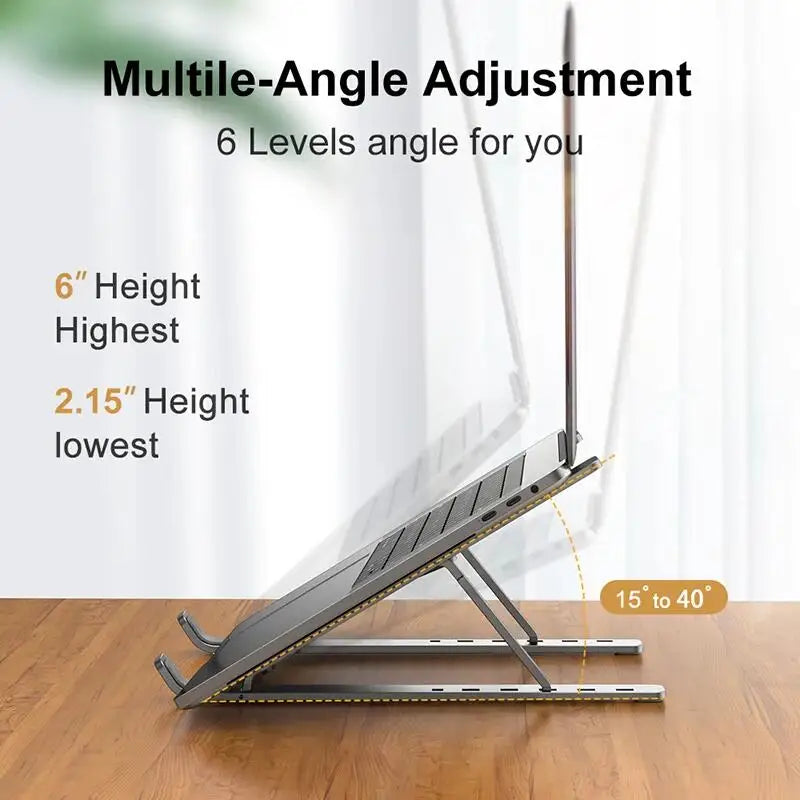 Portable Aluminum Laptop Stand – Foldable & Lightweight