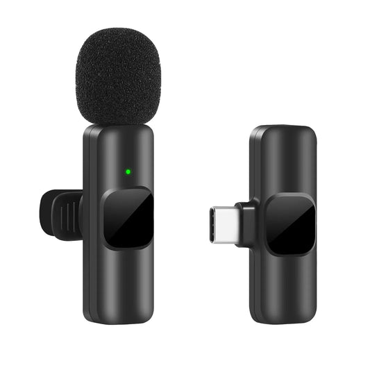 Rechargeable Wireless Lavalier Microphone for Clear Audio Recording and Live Streaming