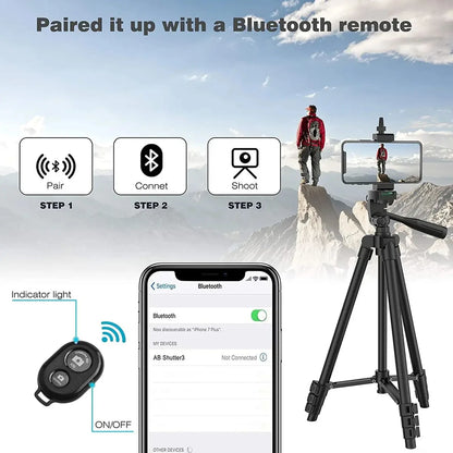 100cm Phone Tripod Stand with Bluetooth Remote