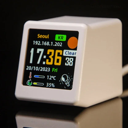 Smart WiFi Weather Station with Animated GIF Display & Alarm Clock