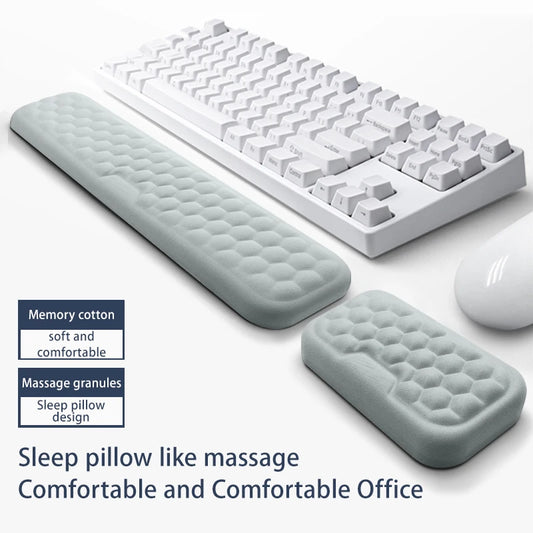 Ergonomic Wrist Rest Set – Memory Foam Keyboard & Mouse Pad