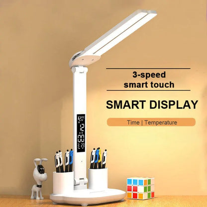 Dual LED Desk Lamp – USB Rechargeable & Dimmable