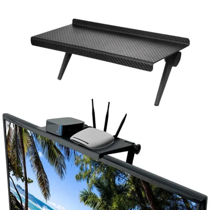 Computer & TV Screen Storage Rack with Wireless Router Stand